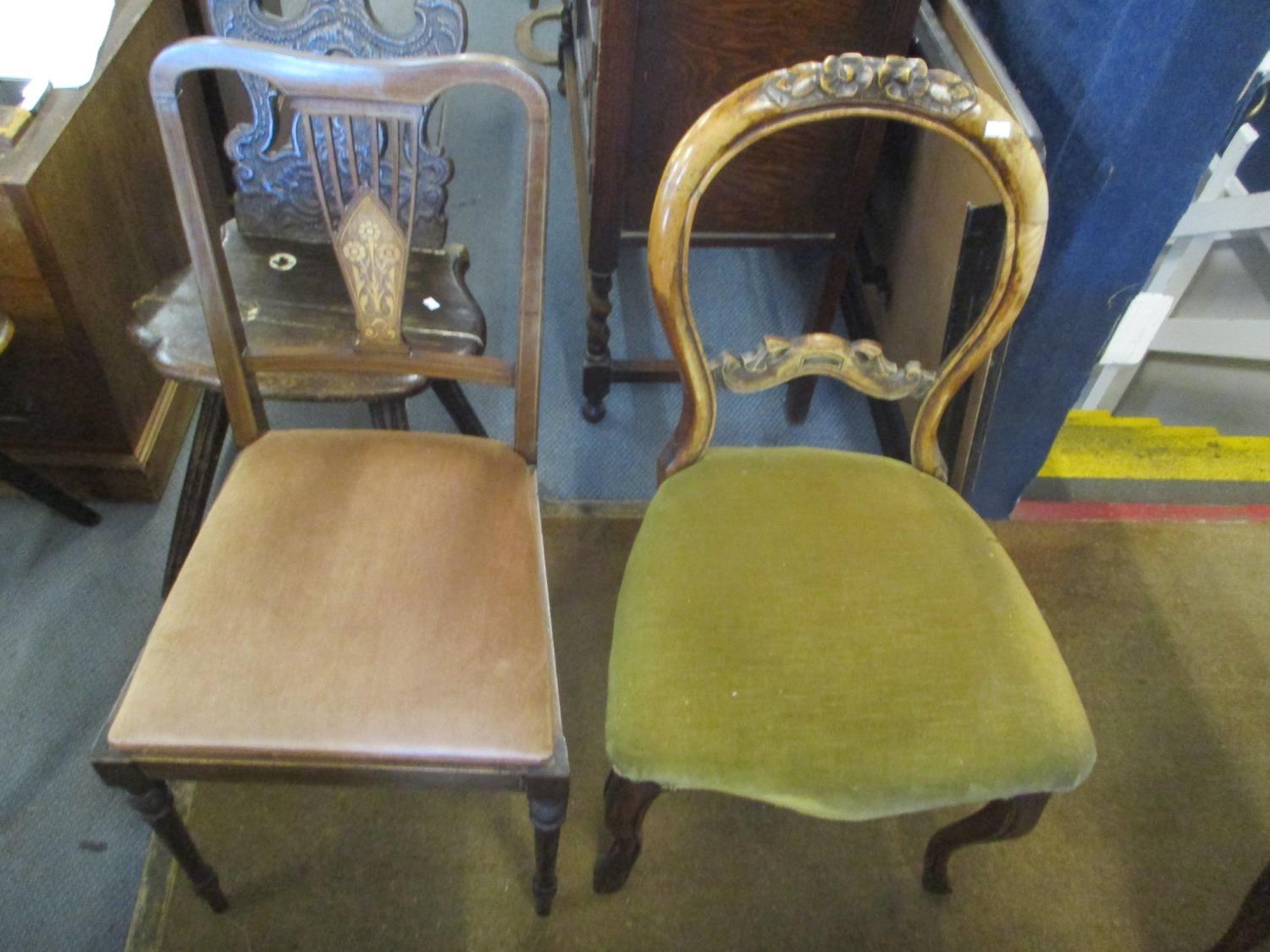 Victorian and later china to include a salon sofa, Chippendale style chair, balloon back and an - Image 2 of 2