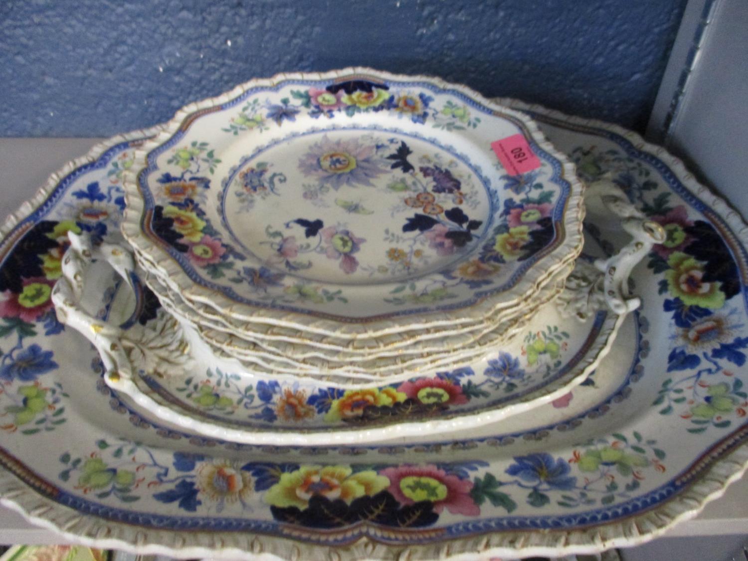 A Victorian stone china part dinner service