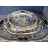 A Victorian stone china part dinner service