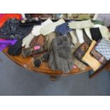 Vintage driving gloves and others to include leather and kid glove examples, together with mixed