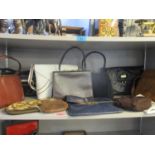 Vintage handbags to include a Suzy Smith black shoulder bag, a Beaugency black snakeskin style