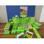 A collection of 1960s and 1970s Subbuteo 00 scale player figures and accessories