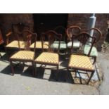 Mixed chairs to include five early 20th century Chippendale style chairs and three Victorian balloon