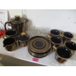 A mixed lot to include a 24k gold plated tea service and mixed glassware