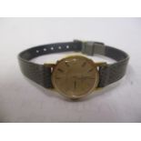 A ladies Omega gold plated wristwatch