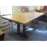 A 1920s oak refectory table reputedly form The Royal Masonic School, design attributed to the