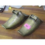 A pair of South American brass horse riding stirrup shoes