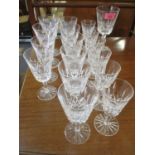 A quantity of Waterford Lismore pedestal glasses