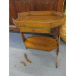 An early 20th century mahogany octagonal tray table A/F