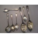 Mixed silver to include two Georgian embossed spoons