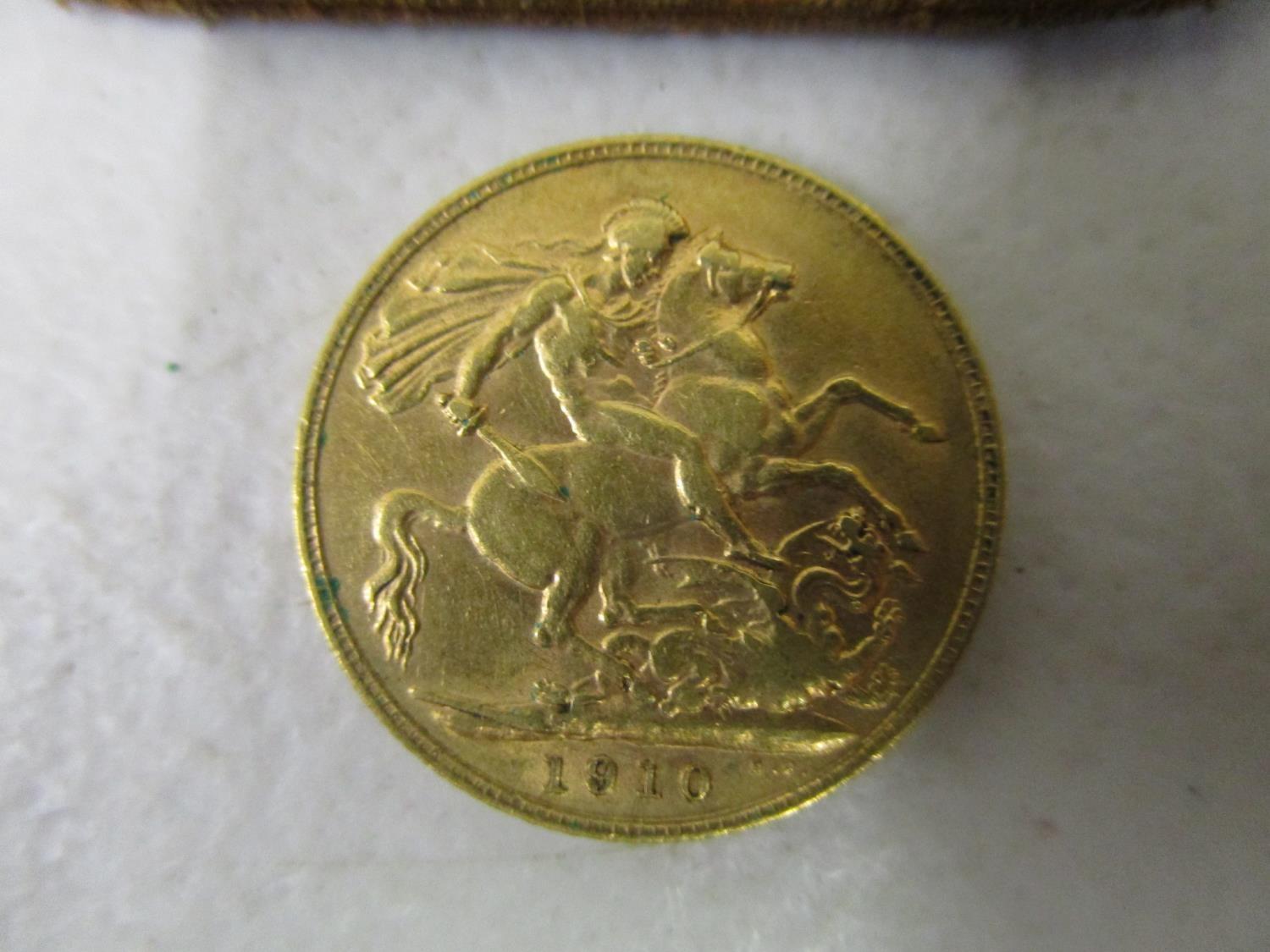 An Edward VII 1910 full gold sovereign - Image 2 of 3