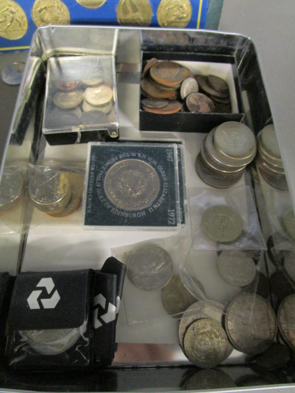 A quantity of coins and stamps to include one-dollar and half-dollar USA and Canadian coins, - Image 2 of 4
