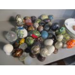 A selection of ornamental painted eggs