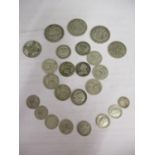 A collection of British pre 1920s silver coins to include crowns, 136.4g