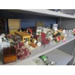 A selection 1/12th scale and 1/16th scale dolls house furniture