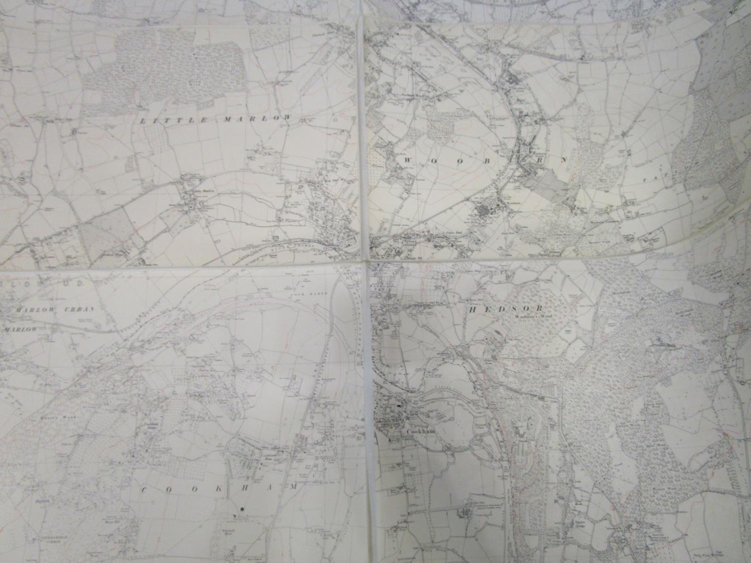 Cook Hammond & Kell Ltd Westminster, a large folding hessian backed map of Stoke Mandeville to the - Image 6 of 6