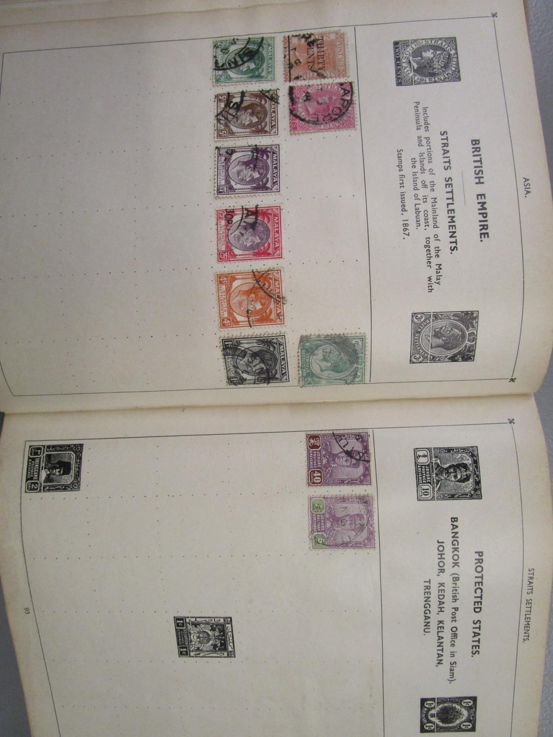 An early 20th century stamp album containing Victorian and early 20th century stamps from around the - Image 9 of 12