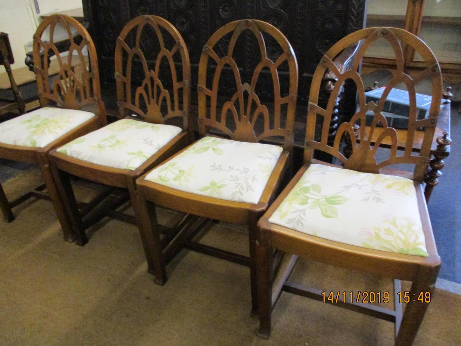 Four Art Deco dining chairs