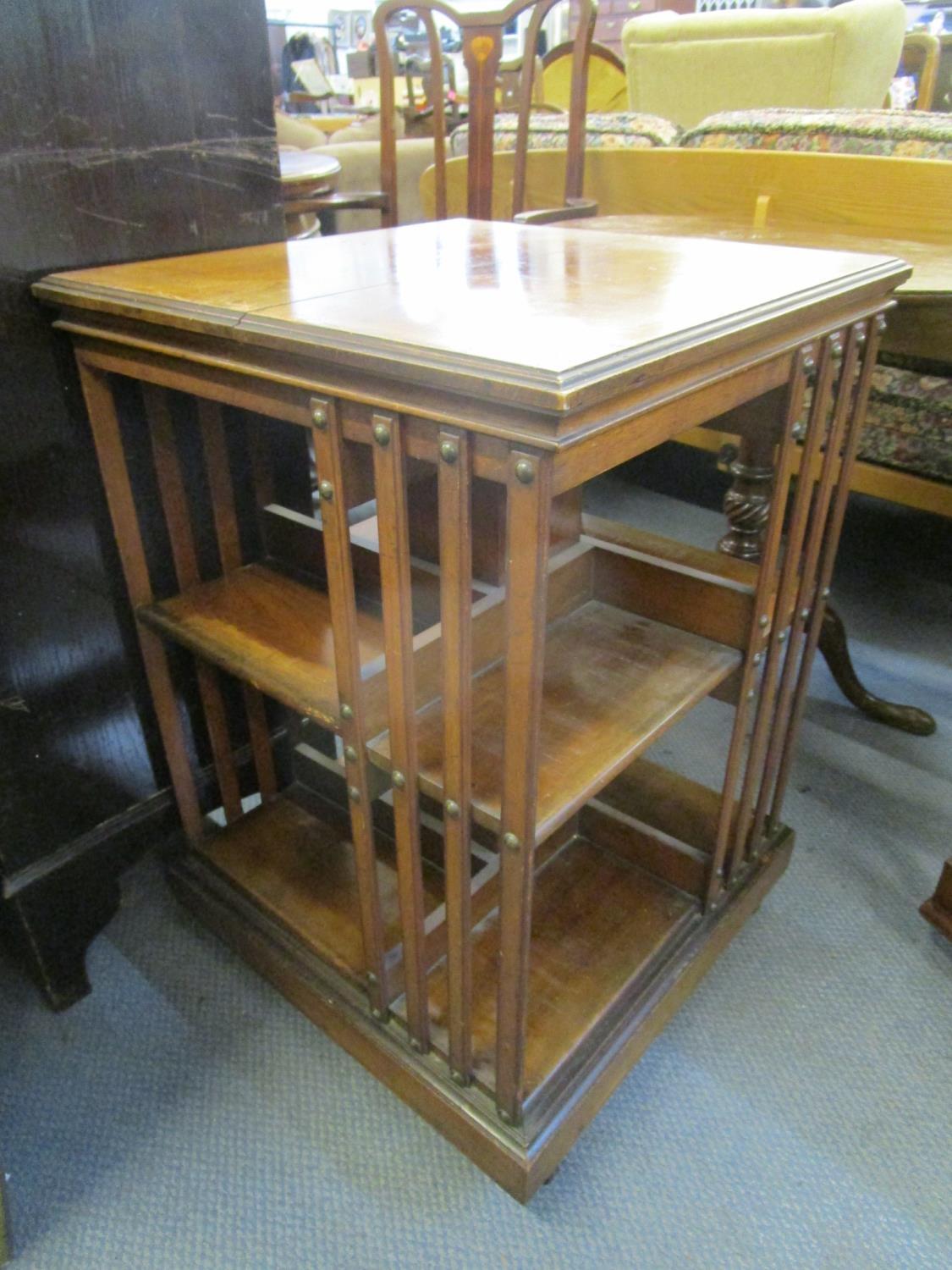 Victorian mahogany revolving bookcases - Image 4 of 4