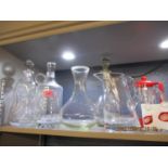 Mixed decanters to include a Holme Guard decanter and other glassware