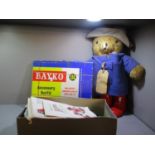 A Paddington bear, together with boxed and loose Bayko items