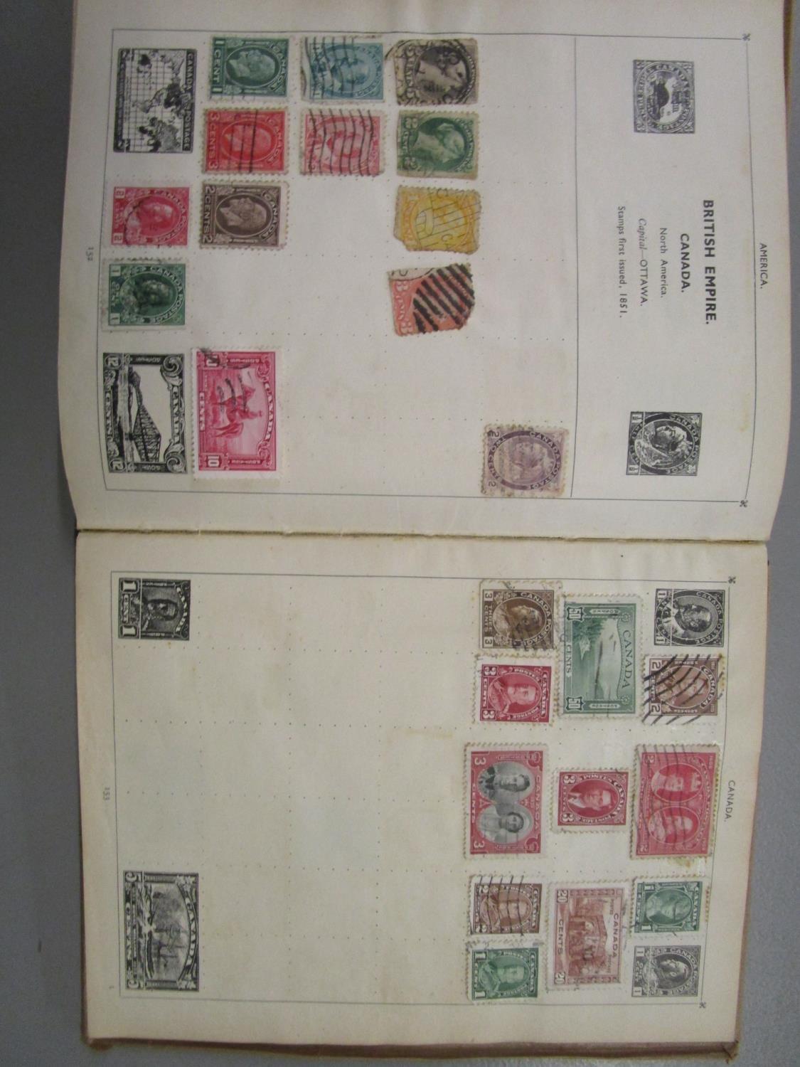 An early 20th century stamp album containing Victorian and early 20th century stamps from around the - Image 12 of 12