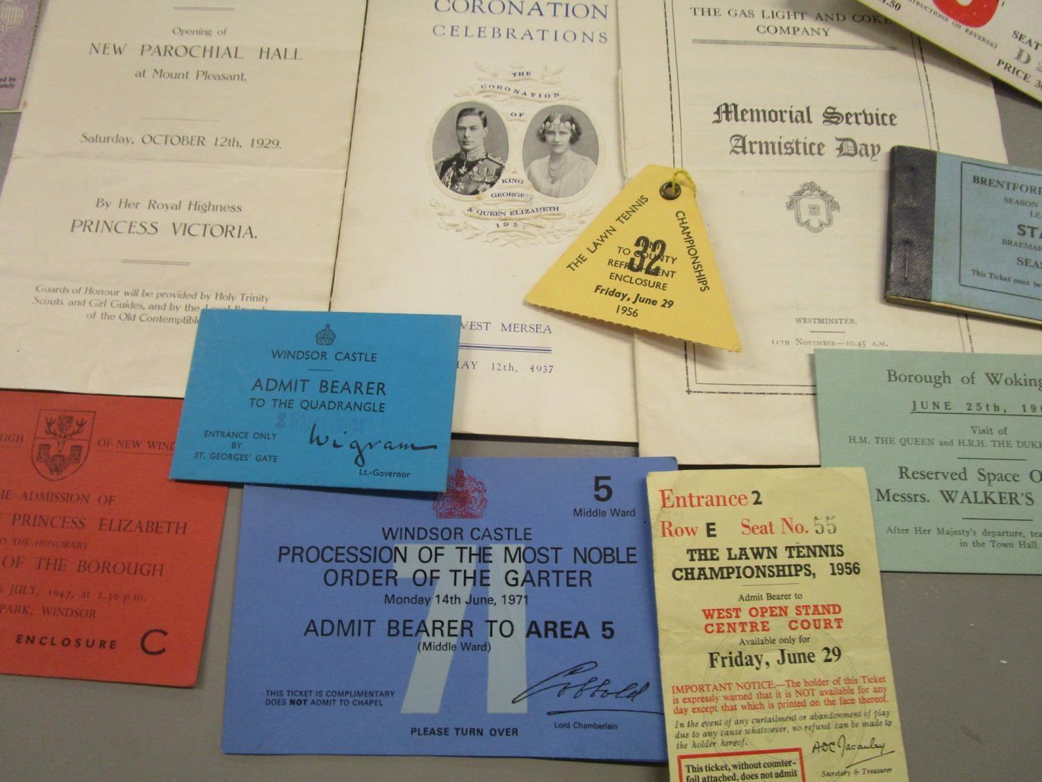 Ephemera to include a lilac coloured London 1948 Olympiad closing ceremony ticket, August 14 - Image 3 of 3