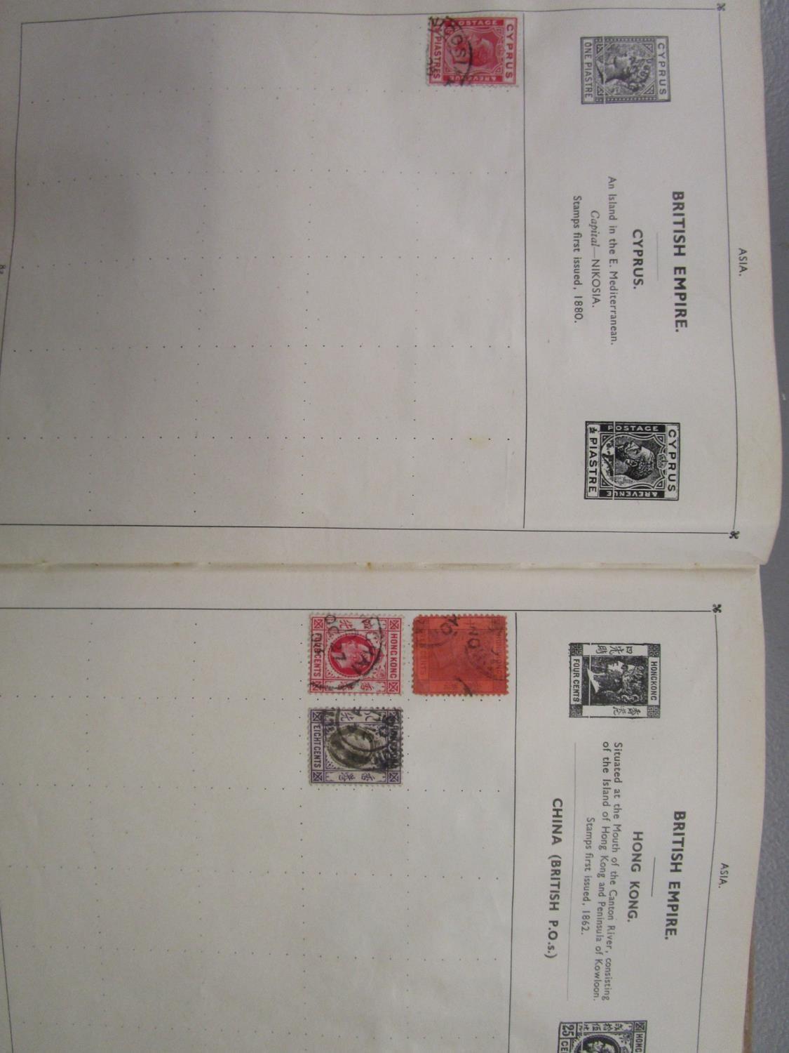 An early 20th century stamp album containing Victorian and early 20th century stamps from around the - Image 7 of 12