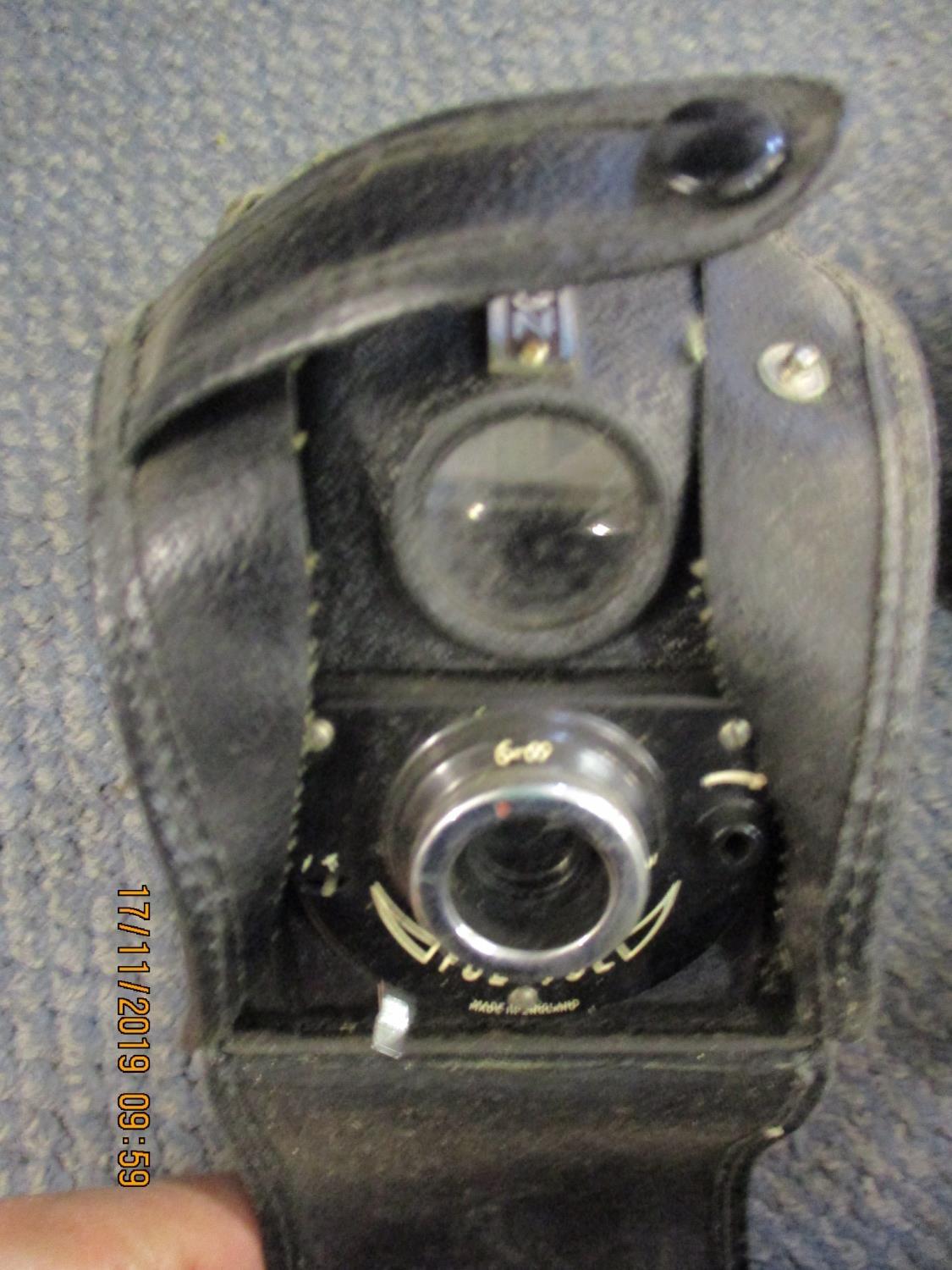 Vintage cameras to include a Rolleicord Compur, a Box Brownie, an Ensign Ful-Vue and a Kodak Brownie - Image 2 of 2