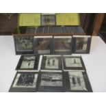 Approximately 85 magic lantern slides Alpine skiing holiday at Celerina Switzerland Christmas and