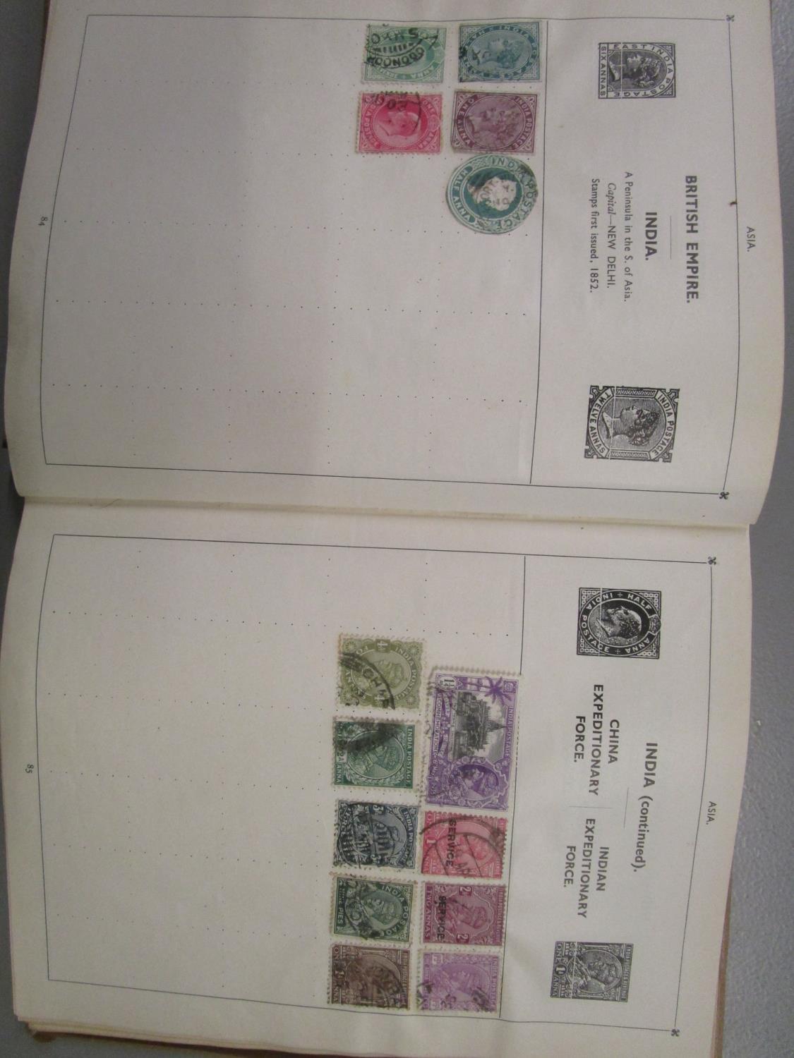 An early 20th century stamp album containing Victorian and early 20th century stamps from around the - Image 8 of 12