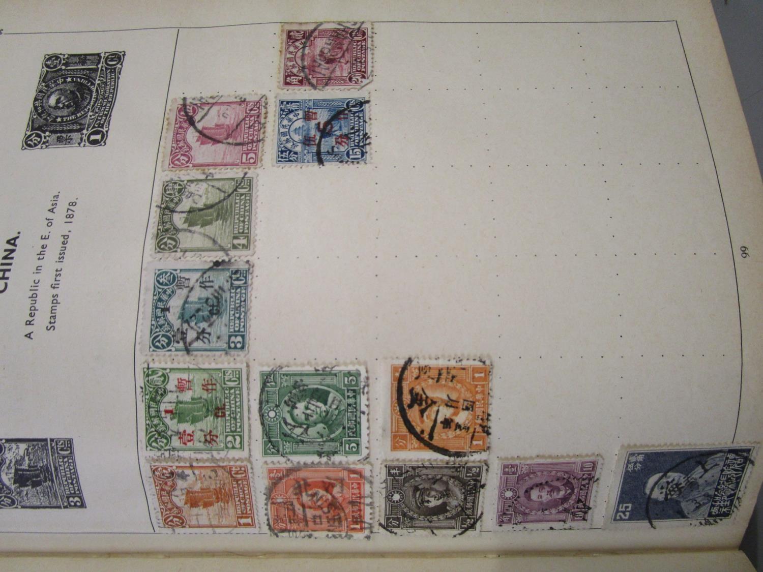 An early 20th century stamp album containing Victorian and early 20th century stamps from around the - Image 10 of 12