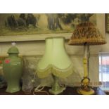 Mixed table lamps to include a cut glass example