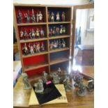 A quantity of 1970s Cries of Olde London pewter figures with certificates, painted Del Prado figures