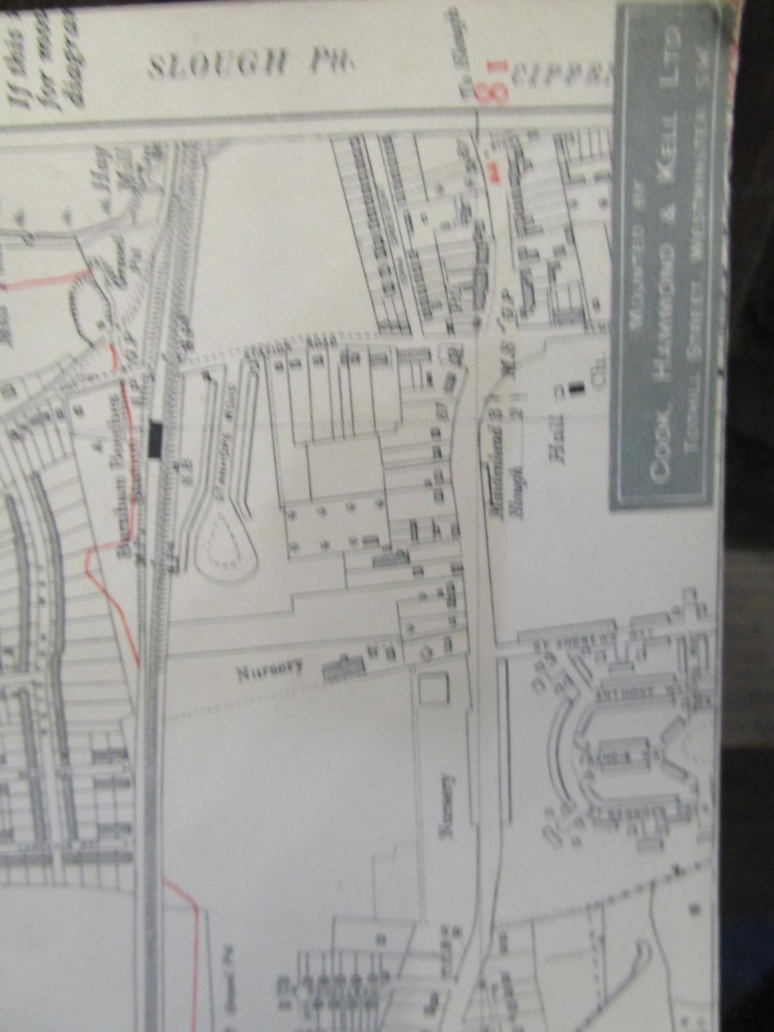 Cook Hammond & Kell Ltd Westminster, a large folding hessian backed map of Stoke Mandeville to the - Image 3 of 6