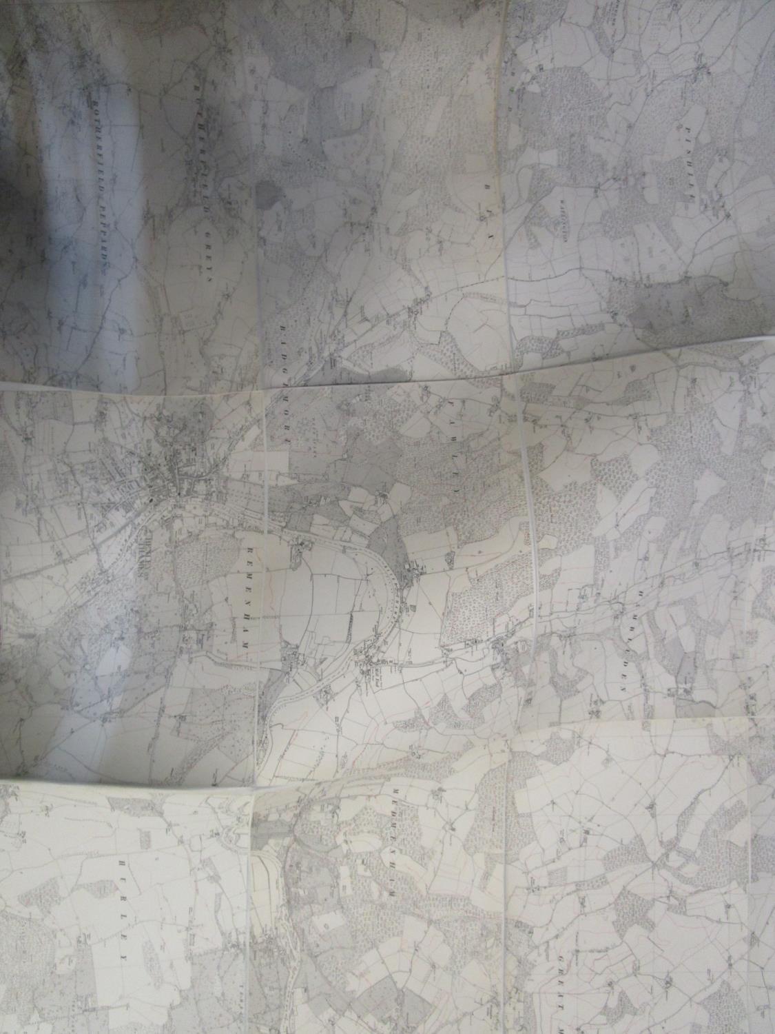 Cook Hammond & Kell Ltd Westminster, a large folding hessian backed map of Stoke Mandeville to the - Image 4 of 6