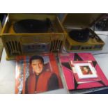 Eight Elvis LPs together with a CD, a 2020 calendar, Classic Collectors edition record/CD player and