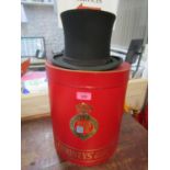 A Christies of London top hat in original hat box