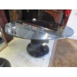 A pair of contemporary glass topped coffee tables in the style of Danny Lane 20"h x 47"w