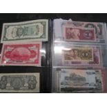 100 bank notes to include a Canton Silver dollar, Chinese Shanghai 1914 note with many great