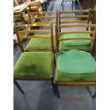 A set of four retro G-Plan teak dining chairs