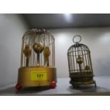 Two birds in a cage automaton clockwork clocks