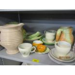 A small quantity of Susie Cooper, Shelley, Carlton ware and vintage jugs