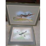 Graham Austin - two paintings to include one depicting a Lancaster