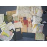 A collection of maps to include geological folding Ordnance Survey maps, 35 miles round London and