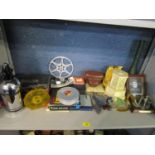 A mixed lot of items to include a signed photo of Michael Crowfort, film roll, a Ronson's shaver,