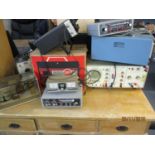 A wideband signal generator, a Eumig mark projector, a 4001 pulse generator, a mini-lab, tele-
