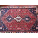 A Turkish wood rug, 58" x 39"