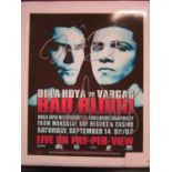 A signed Oscar de la Hoya v Fernando Vargas 'The Bad Blood' promotional fight, September 14 2002,