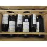 Six bottles of Prieurie-Lichine Margaux 1995 Location SL